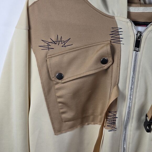 Demolition Men's XL Tan Multicolored Full Zip Jacket - Picture 3 of 9